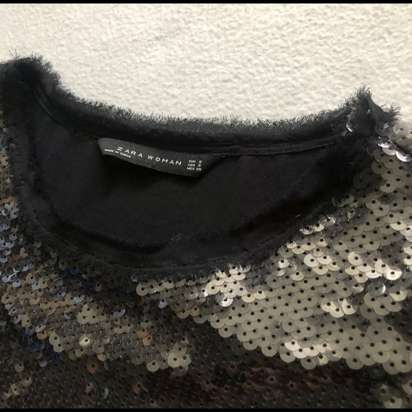 COPY - NWT ZARA BLACK SEQUENCE TOP - Picture 6 of 11